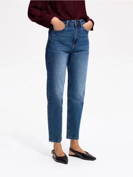 Reserved Джинси mom fit slim темно-синій сині