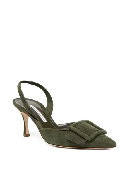 Pantofi cu toc Manolo Blahnik verde