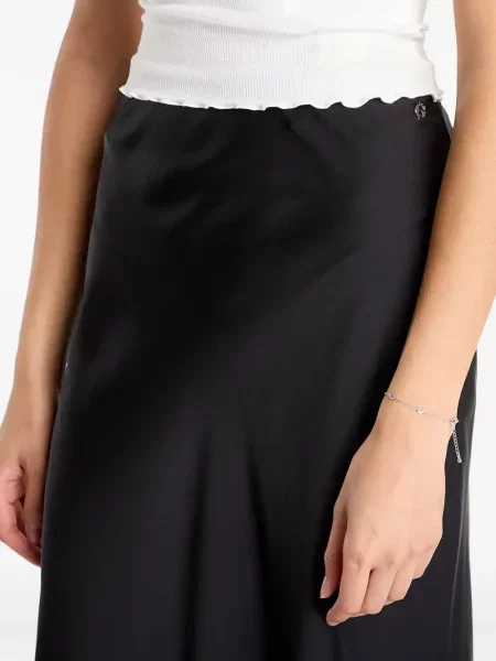 Fusta maxi Guess din satin negru