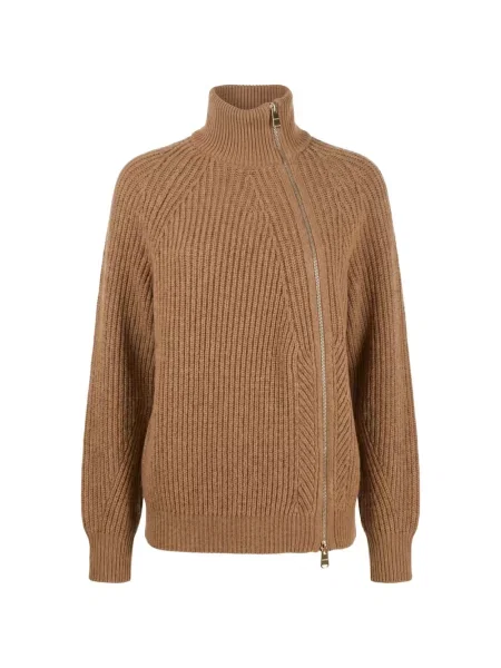 Cardigan Dondup tricotate asimetric maro