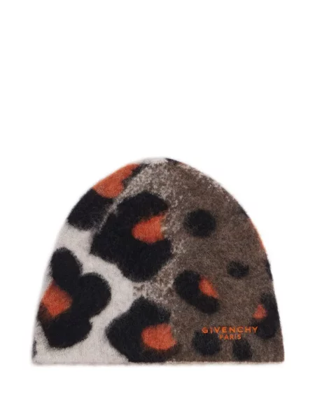 Căciulă Givenchy de lână cu model leopard