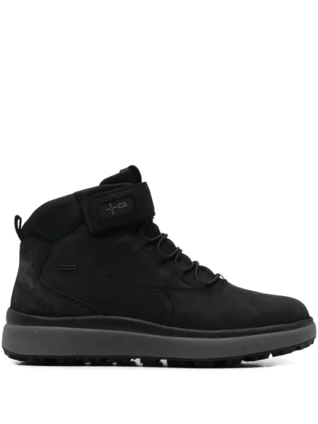 Botine Geox cu șireturi din dantelă negru