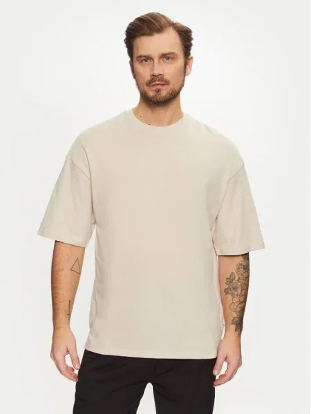 JACK & JONES Tricou JJECHARGE' bej