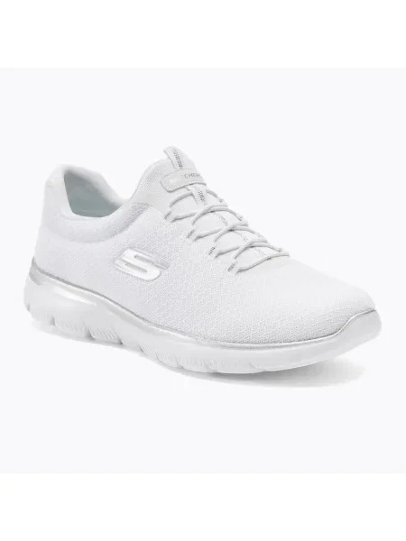Дамски обувки за тренировка SKECHERS Summits white/silver бяло
