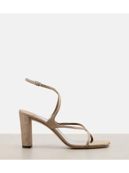 Sandale Jimmy Choo din piele de căprioară bej