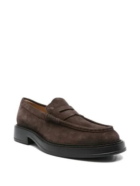 Pantofi loafer Tod's din piele de căprioară maro
