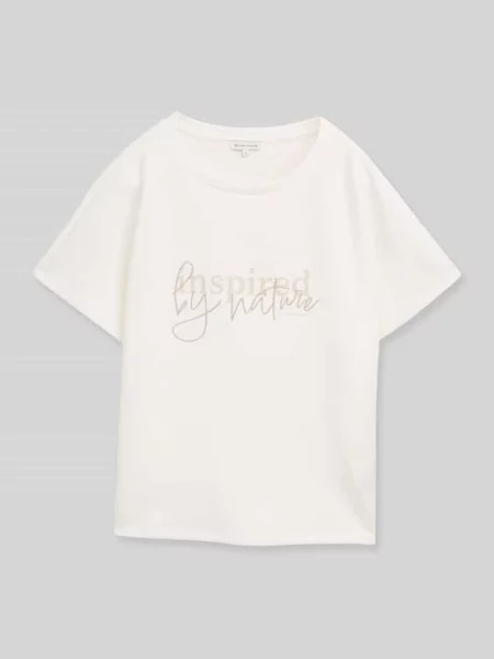 T-shirt o kroju comfort fit Tom Tailor biała