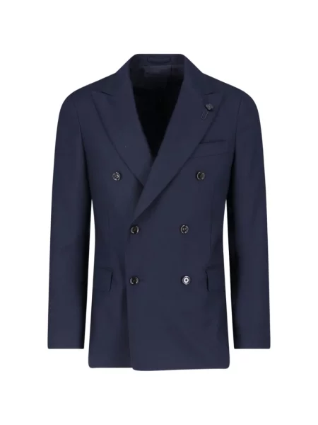 Costum Lardini cu două rânduri de nasturi albastru