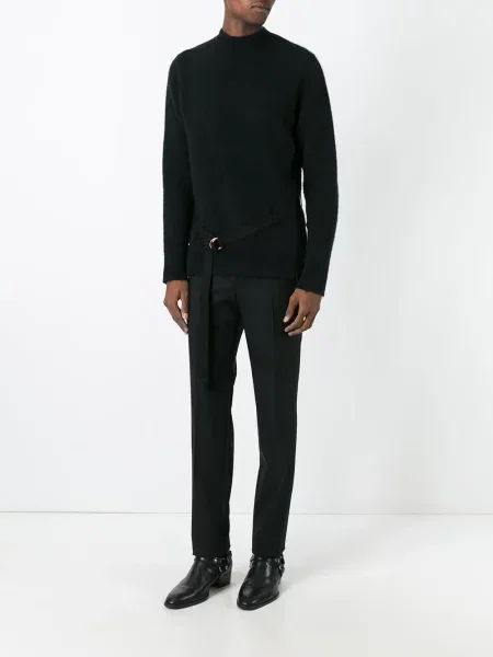 Pulover Givenchy zdrențuiți cu decolteu rotund negru