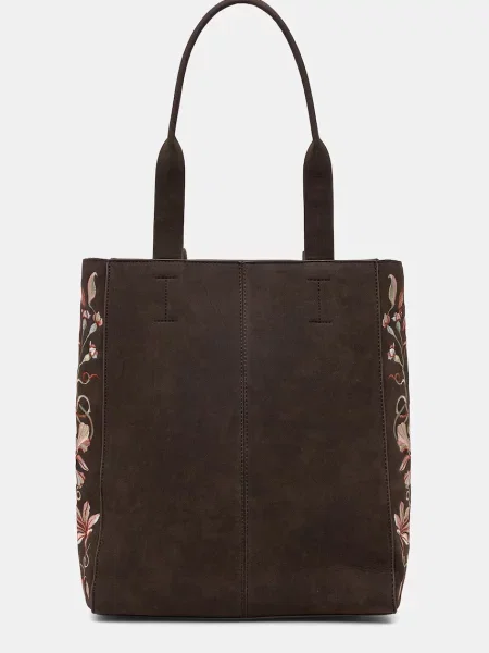 Medicine kabelka typu shopper dámska z imitácie semišu hnedá