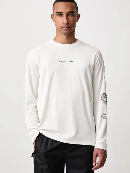 Asics longsleeve do biegania FUJITRAIL LOGO LS TOP biała