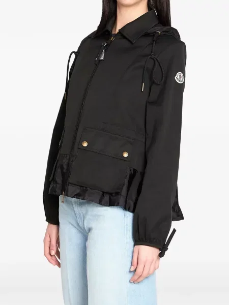 Geacă Moncler cu glugă negru