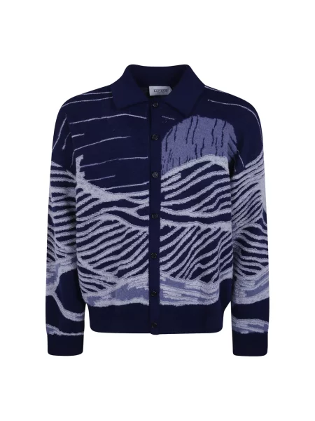 Dzianinowy sweter Laneus niebieski