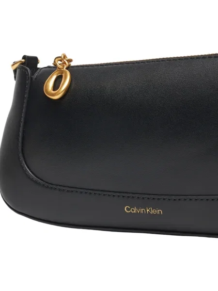 Geantă Calvin Klein Hardware Zip Crossbody negru