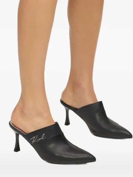 Papuci tip mules Karl Lagerfeld negru