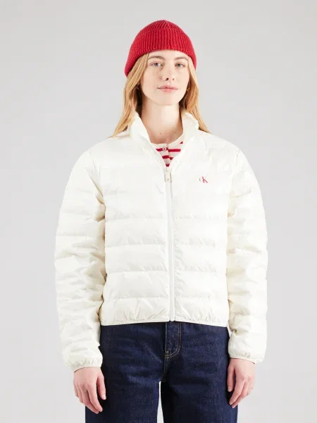 Calvin Klein Jeans Vatovaná bunda Écru biela