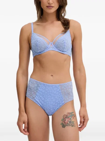 Sutien Chantelle cu model leopard plasă albastru