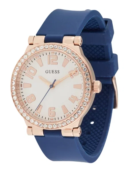 GUESS Ceas analogic FAWN bleumarin / auriu roz / murdar alb