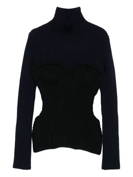 Top Jean Paul Gaultier de lână negru