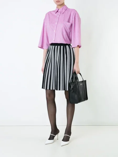 Fustă Balenciaga cu dungi negru