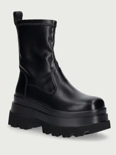 Botine Buffalo cu platformă negru