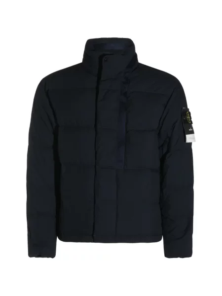 Matlasat geacă Stone Island cu strasuri albastru