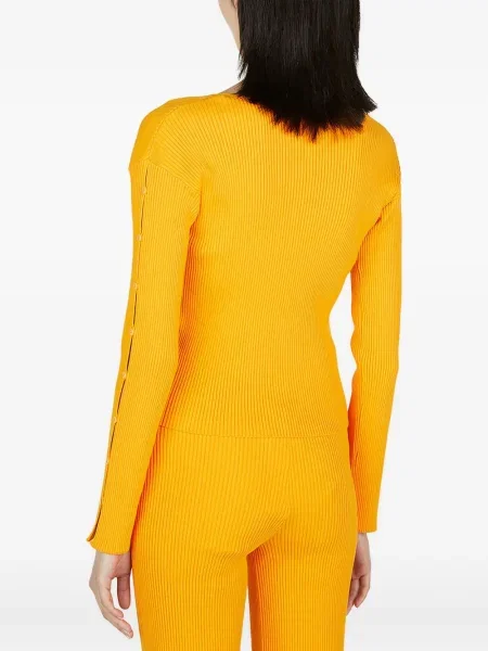 Cardigan Ester Manas tricotate portocaliu