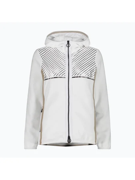 Дамски суитшърт CMP Fix Hood Fleece White бяло