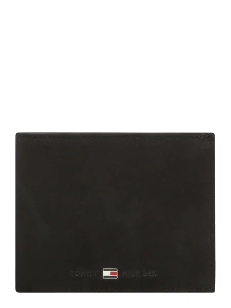 TOMMY HILFIGER Portofel JOHNSON TRIFOLD' negru