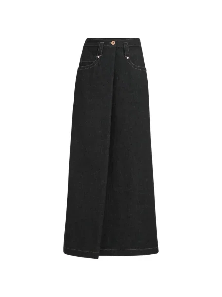Fustă din denim Brunello Cucinelli cu 5 buzunare negru