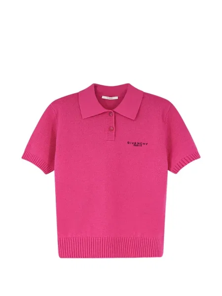 Polo Givenchy cu broderie roz