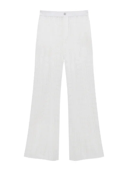 Pull&Bear Pantaloni alb