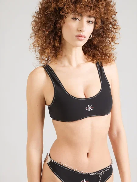 Calvin Klein Swimwear Bikini partea de sus Negru alb