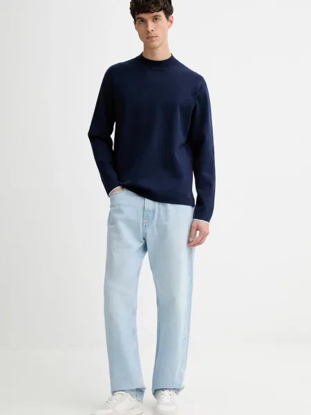 Pulover Calvin Klein mornarsko modra