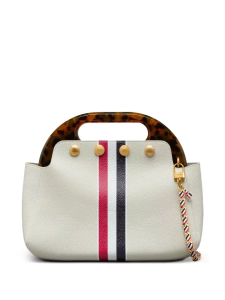 Geanta de piele Thom Browne din piele cu dungi