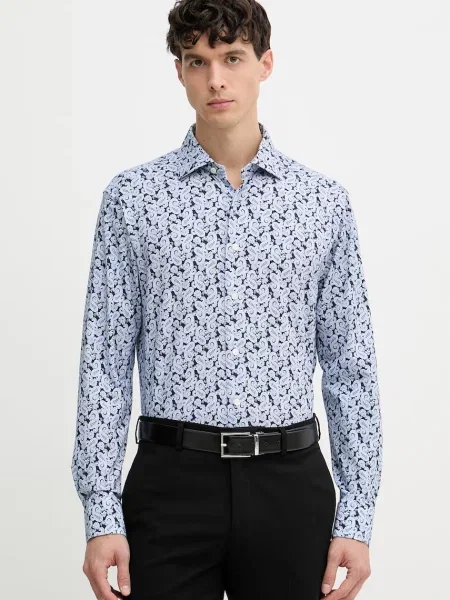 Eton cămașă pentru bărbați albastru