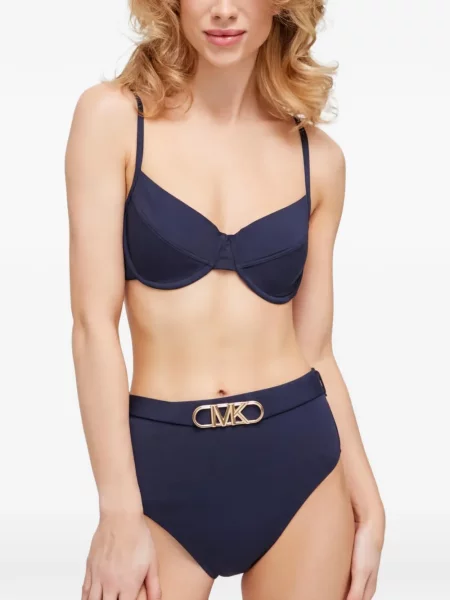 Curea Michael Michael Kors din piele cu imagine cu talie înaltă roz