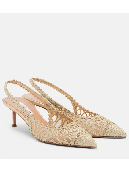Pantofi cu toc Aquazzura plasă