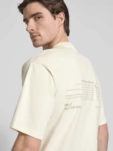 T-shirt z nadrukowanym motywem model ‘ARCHER’ Casual Friday biała