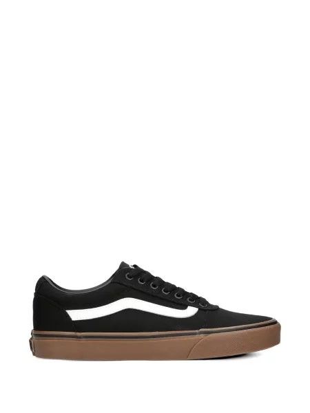 Sneakerși Vans cu șireturi cu dungi din dantelă negru