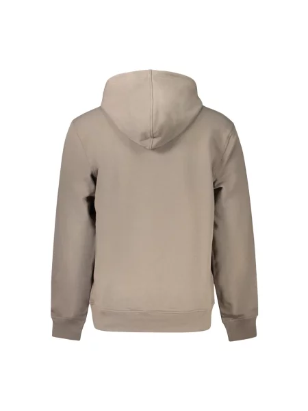 Bluza z kapturem Calvin Klein brązowa