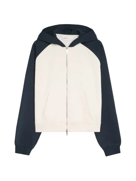 Bershka Hanorac bleumarin alb