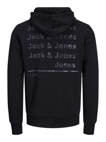 JACK & JONES Majica BILLY siva / črna