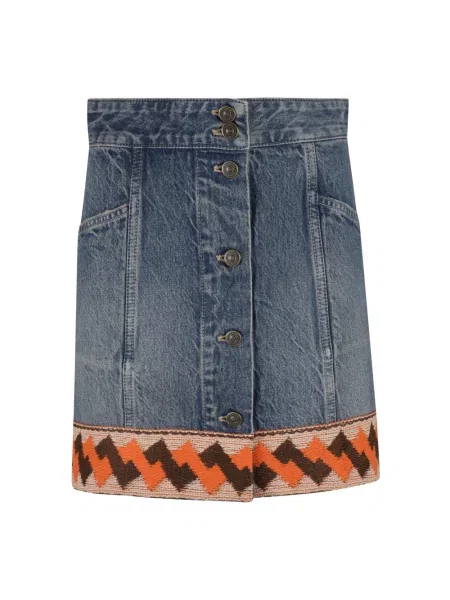 Spódnica jeansowa Valentino Garavani niebieska