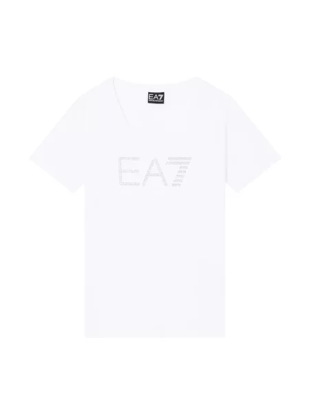 Koszulka Emporio Armani Ea7 z autografem biała