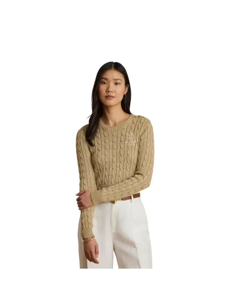 Lauren Ralph Lauren sweter z bawełną zielony