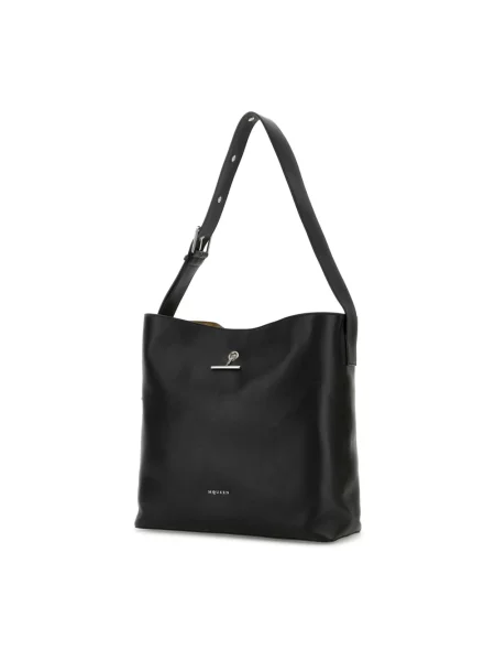 Torba Alexander Mcqueen skórzana czarna
