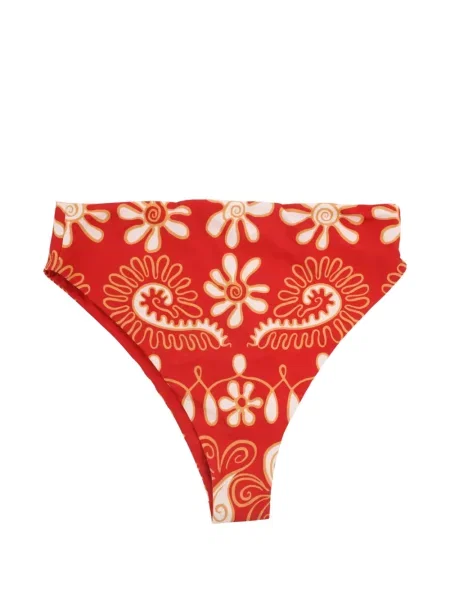 Bikini Cala De La Cruz cu imagine cu model paisley roșu