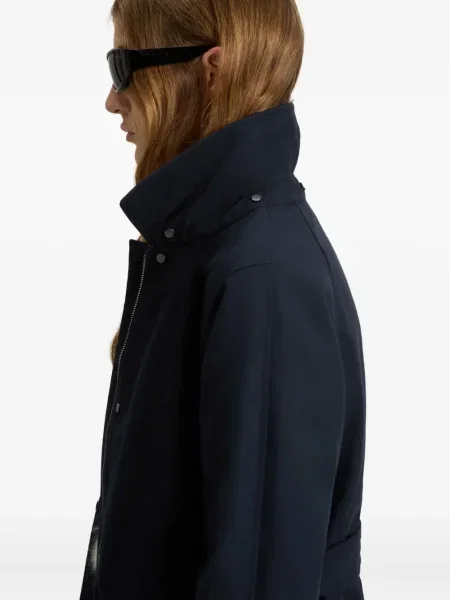 Тренчкот Woolrich с качулка синьо