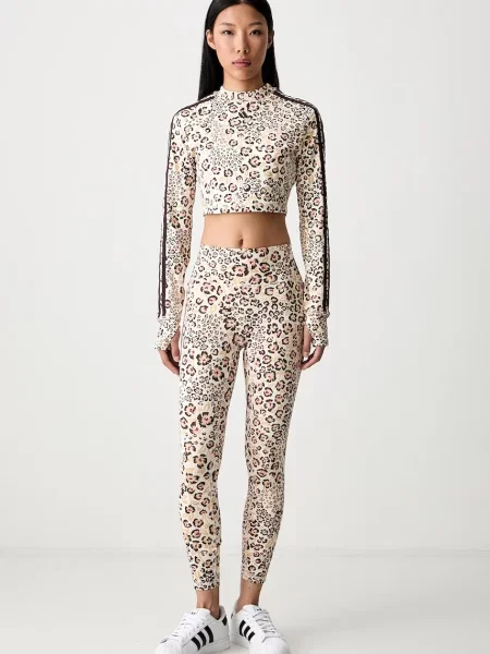Tricou cu mânecă lungă Adidas bej